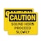 Signmission Sound Horn Proceed Slowly Caution Sign, Plastic, 10in W x 7in L, 2PK OS-2PACK-CS-P-710-L-19233 - alternate 1